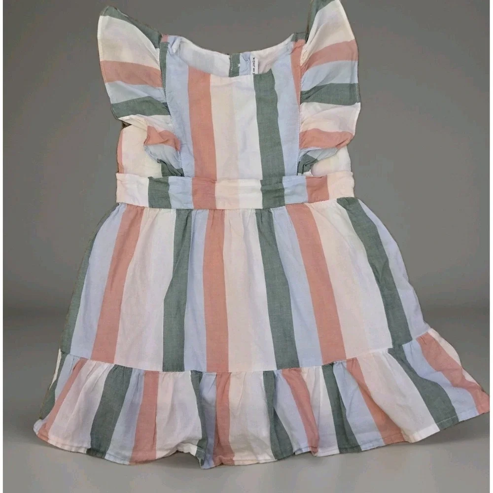 Janie and Jack Striped Dress Summer Ruffles Frills Twirl Beach‎ Sun Size 2T